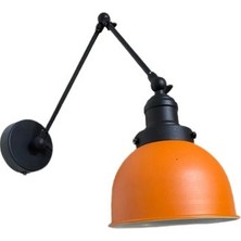 Rsylight Retro Metal Dekoratif Akrobatik Rustik Turuncu Mafsallı Duvar Aplik