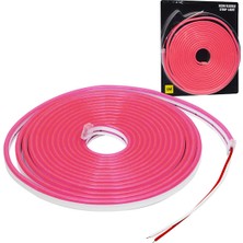 Burul Superb 12 Volt Neon Şerit LED Pembe Işık Aydınlatma 10 Metre