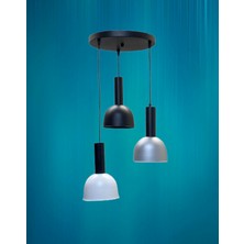 Dylight Lizie Retro Metal Dekoratif 3 Lü Modern Rustik Sarkıt Avize Çap:30 cm