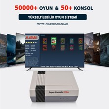 Kinhank Super Konsol x Nes 64GB Kablosuz Çift Joystick 50+ Oyun Konsolu ve 50.000+ Oyun