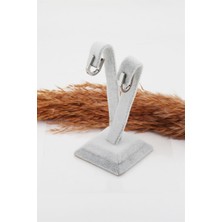 Kadın Çelik Basic Geometrik 1.5 cm U Model Klipsli Küpe