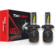 Teklight H4 LED Xenon Far Ampulu Uzun-Kısa 10000 Lümen Şimşek Etkili
