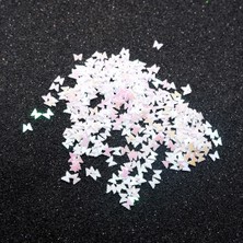 Hobizubi Mini Kelebek Hologram Pul Paketi - 5 Gram - Epoksi Süsleme Pulu