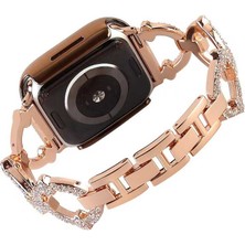 Ceptimum ​​​apple Watch 38MM Luxury Metal Kordon Taşlı Strap Kayış Krd-57