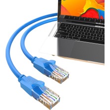 Cat6 1000MBPS Ethernet Internet Veri RJ45 Kablosu 1.5 Metre Mavi Kablo