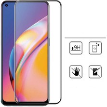 Case 4U Oppo A52 Ekran Koruyucu Kırılmaz Tam Ekran Sert Temperli Davin 5D Cam Siyah