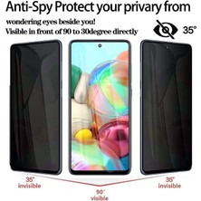 Case 4U Samsung Galaxy S21 Uyumlu Ekran Koruyucu Gizli Hayalet 5D Tam Kaplayan Privacy Polymer Nano Cam Siyah