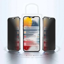 Case 4U Apple iPhone 6 Plus Ekran Koruyucu Gizli Hayalet Davin 5D Tam Kaplayan Privacy Kırılmaz Cam Siyah
