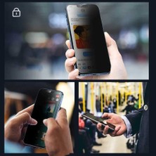 Case 4U Samsung Galaxy A70 Ekran Koruyucu Gizli Hayalet Davin 5D Tam Kaplayan Privacy Kırılmaz Cam Siyah