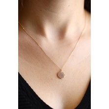 Semiz Kuyumculuk Minimal Yaşam Çiçeği Altın Kolye