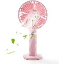 Yue Store S8 Taşınabilir Sessiz El Handhd Masaüstü Ectric Fan Pembesi (Yurt Dışından)