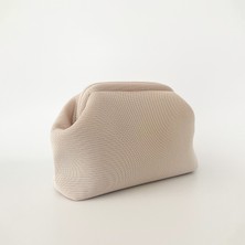 Heybes Kadın Krem Clutch El Çantası