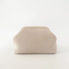 Heybes Kadın Krem Clutch El Çantası