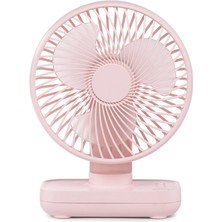 Yue Store D606 4W USB Şarj Edilebilir Masaüstü Fan Pembesi (Yurt Dışından)