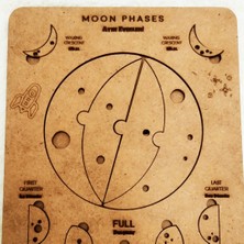 Moon Beavers Ayın Evreleri Eğitici Öğretici Geliştirici Boyanabilir Okula (Fen Bilimleri) Katkı Sağlayan Ahşap Sağlıklı Oyuncak