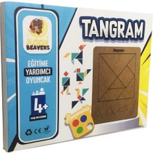 Moon Beavers Ahşap Tangram Eğitici Öğretici Geliştirici Boyanabilir Okula (Matematik) Katkı Sağlayan Sağlıklı Zeka Oyuncağı