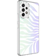 noktaks - Samsung Galaxy A33 5G - Kılıf Desenli Koruyucu M-blue Kapak - Zebra No1