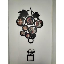 Leylaser Üzüm Desenli Fotoğraf Çerçevesi 8'li 60 x 45 cm Siyah