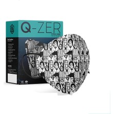 Qzer Insanlar Desenli Ffp2 N95 Maske Meltblown Katmanlı