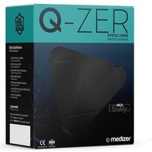 Medizer Qzer Siyah 5 Katmanlı Ffp2 Korumalı N95 Maske