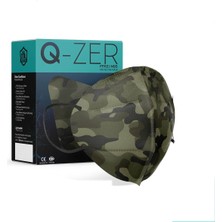 Medizer Qzer Yeşil Kamuflaj Desenli Ffp2 N95 Maske