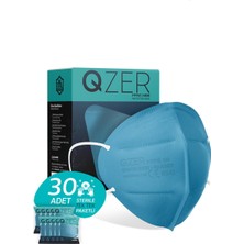 Medizer Qzer Mavi Renk 5 Katmanlı Ffp2 N95 Maske