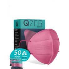 Medizer Qzer Pembe Renk 5 Katmanlı Ffp2 N95 Maske