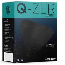 Medizer Qzer Siyah 5 Katmanlı Ffp2 Korumalı N95 Maske