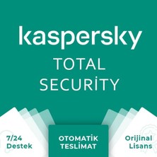 Kaspersky Total Security 2022 / 2023 - 1 Cihaz - 1 Yıl Online Teslimat - Teknik Destek
