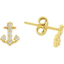 Altın Sepeti Altın Çapa Küpe