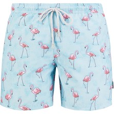 John Frank Flamingo Blue Erkek Mayo Şort
