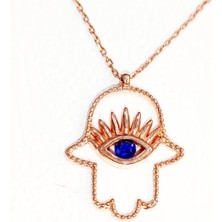 Oriental Illuminati ve Fatma'nın Eli Gümüş Rose Kolye