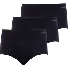 Essential 3'lü Yüksek Bel Siyah Slip 1577