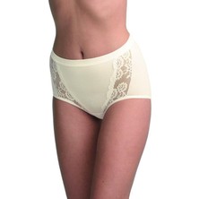 Private Büyük Beden Dantelli Krem Slip 1316