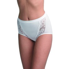 Private Büyük Beden Dantelli Beyaz Slip 1316