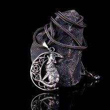 Tesbih Sepetim Kurt Motifli 925 Ayar Gümüş Kolye