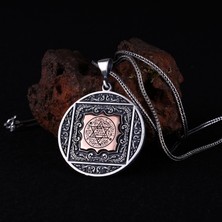 Tesbih Sepetim Mührü Süleyman Işlemeli 925 Ayar Gümüş Kolye