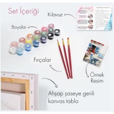 Tabdiko Sayılarla Boyama Seti Tuval Şasesine Gerili 40 x 50 cm Yavru Köpekler