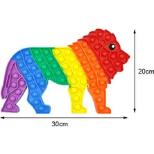 Sinley 300MM Push Pops Sistemi Kabarcık Aslan Fidget Oyuncakları (Yurt Dışından)