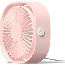 Zunhai 360 Derece Dönme Rüzgar 3 Hız Mini USB Masaüstü Fan Pembesi (Yurt Dışından)