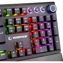 Rampage KB-R92 Thunder Kırmızı Switch Rgb Ledli Bilek Destekli Mekanik Oyuncu Gaming Klavye