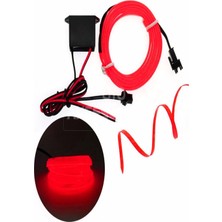 Carub Araç İçi Neon Led - Şerit Led Neon Kırmızı 2Mt