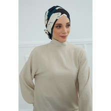 Aisha's Design Desenli Çapraz Güllü Bone,desen 32,B-26YD