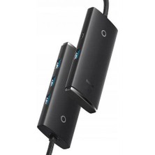 Baseus 4 Portlu Type-C To USB 3.0 Dönüştürücü Çoğaltıcı 5gbps Aktarım Hub 1 Metre