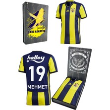 Fenerbahçe Orijinal Çubuklu Çocuk Forma Sarı Kanarya Özel Tasarım Ahşap Kutulu