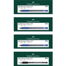 Faber-Castell 1425 Iğne Uç Tükenmez Kalem 30 Mavi 10 Siyah