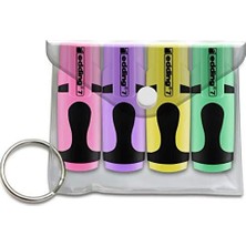 Edding 7 Mini Fosforlu Kalem 4'lü Set Pastel Karışık