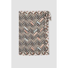 DeFacto Nefes İstanbul X Defacto Regular Fit Desenli Plaj %100 Pamuk Kıyafeti X6386AZ22HS