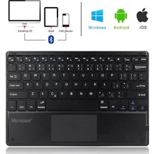 Microcase Tablet ve Telefonlar Için Şarjlı Touchpadli Türkçe Bluetooth Klavye 25 cm - AL2746 Siyah