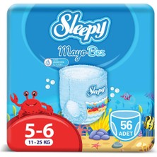 Sleepy Mayo Bebek Bezi 5 - 6 Beden 11 - 25 kg 56'lı